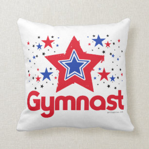 Patriotic Stars Gymnastics by Golly Girls Cushion