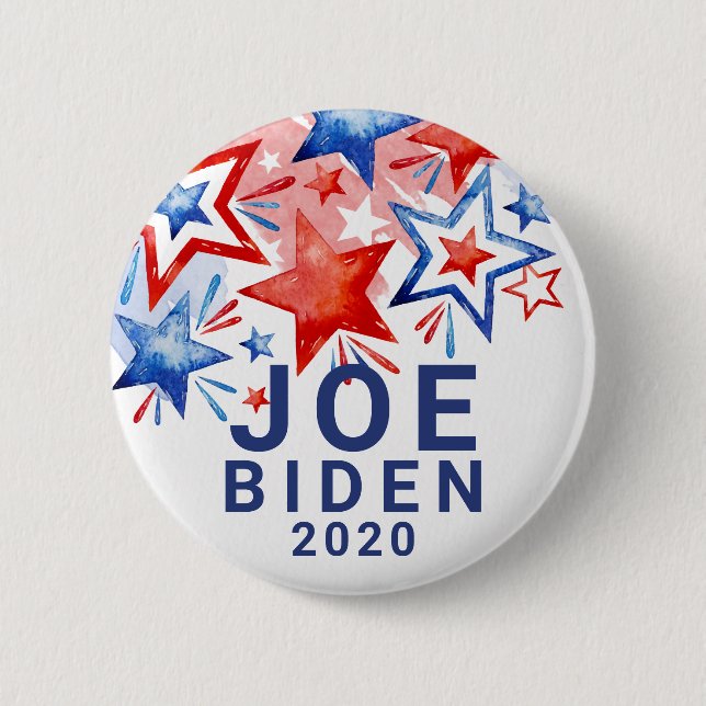 Patriotic Stars Joe Biden 2020 6 Cm Round Badge (Front)