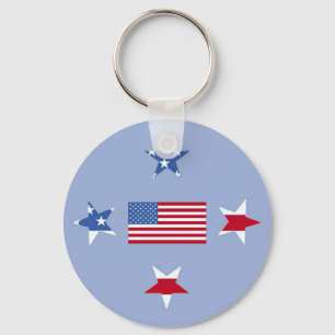 Patriotic Stars Keychain