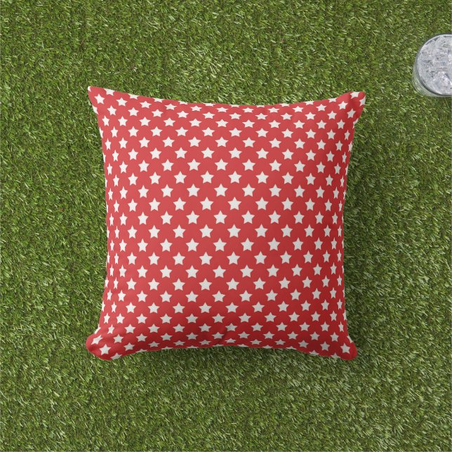 Patriotic Stars Outdoor Pillow (Grass)