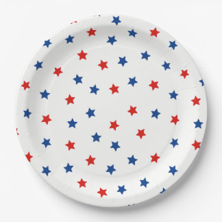 Patriotic Stars Paper Plate