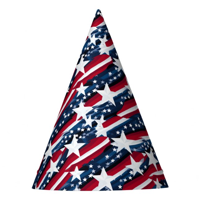 Patriotic Stars Party Hat (Front)