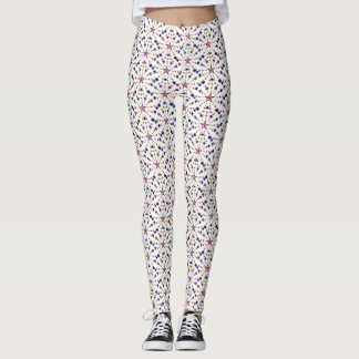 Patriotic Stars Pattern, Holiday Leggings