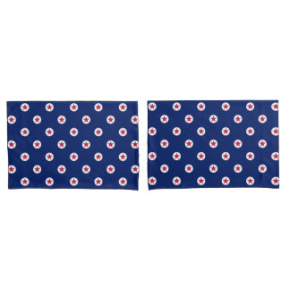 Patriotic Stars Red White Blue USA Set Pillowcases