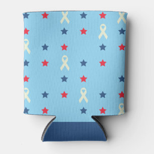 Patriotic Stars & Ribbons Beverage Cooler