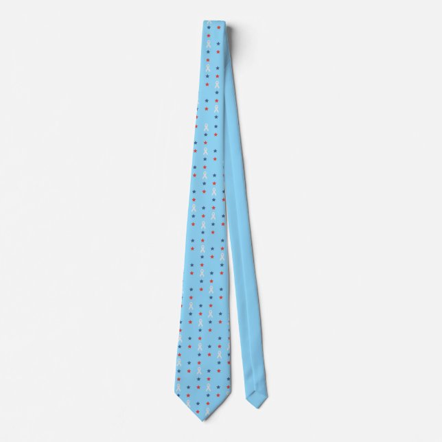 Patriotic Stars & Ribbons Necktie (Front)