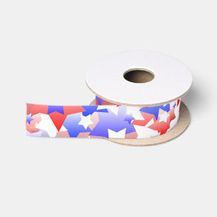 Patriotic Stars Satin Ribbon
