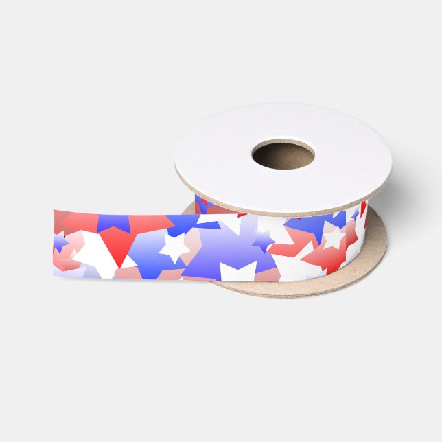 Patriotic Stars Satin Ribbon (Spool)