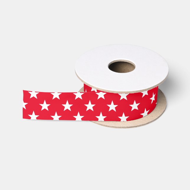Patriotic Stars Satin Ribbon (Spool)