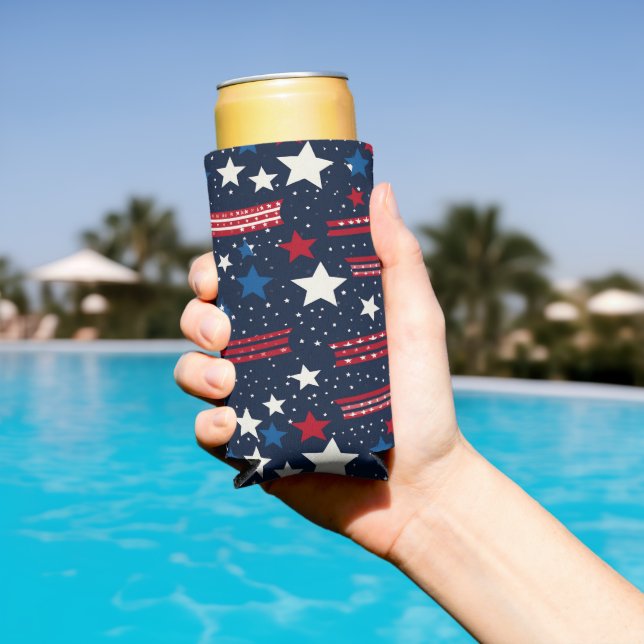 Patriotic Stars Seltzer Can Cooler (In Situ Pool)