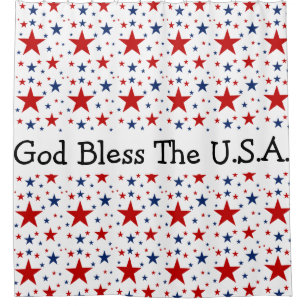 Patriotic Stars Shower Curtain