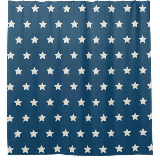 Patriotic Stars Shower Curtain (Front)