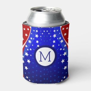 Patriotic Stars & Stripes Abstract American Flag 3 Can Cooler