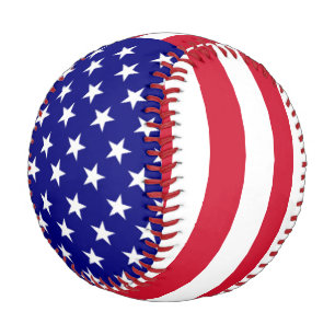 Patriotic Stars & Stripes Baseball Design