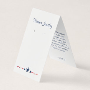 Patriotic Stars & Stripes Earring Display Cards