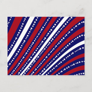 Patriotic Stars Stripes Freedom Flag 4th of July Postcard