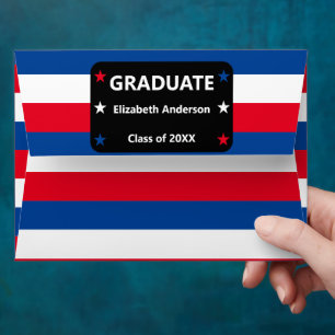 Patriotic Stars & Stripes Graduation Envelope