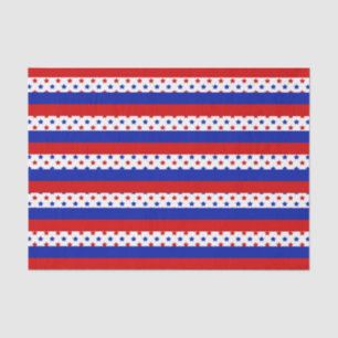 Patriotic stars stripes pattern party tissue tissue paper
