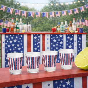 Patriotic Stars & Stripes Shot Glass