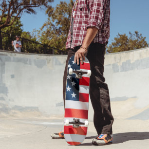 Patriotic Stars & Stripes Skateboard – USA