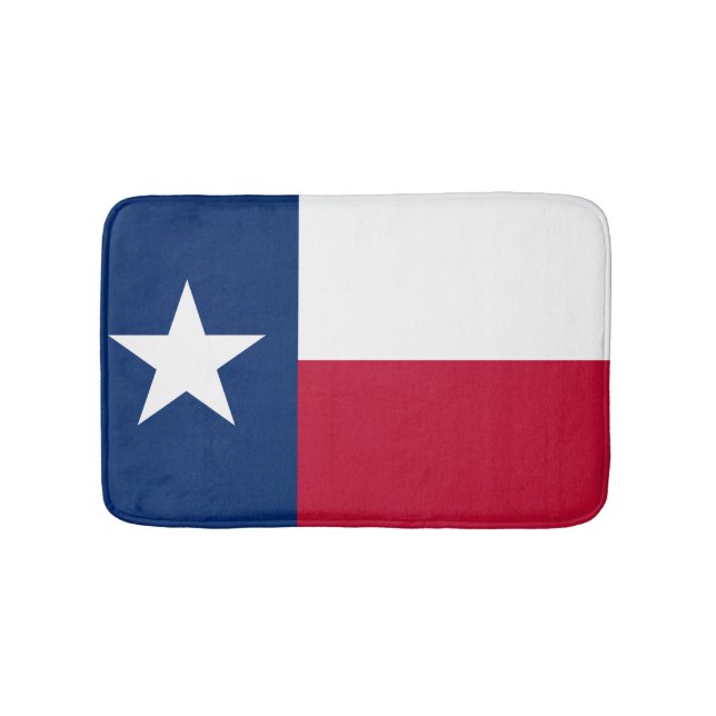 Patriotic State Flag of Texas Bath Mat (Front)