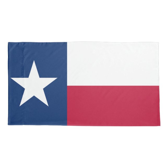 Patriotic State Flag of Texas Pillowcase (Back)