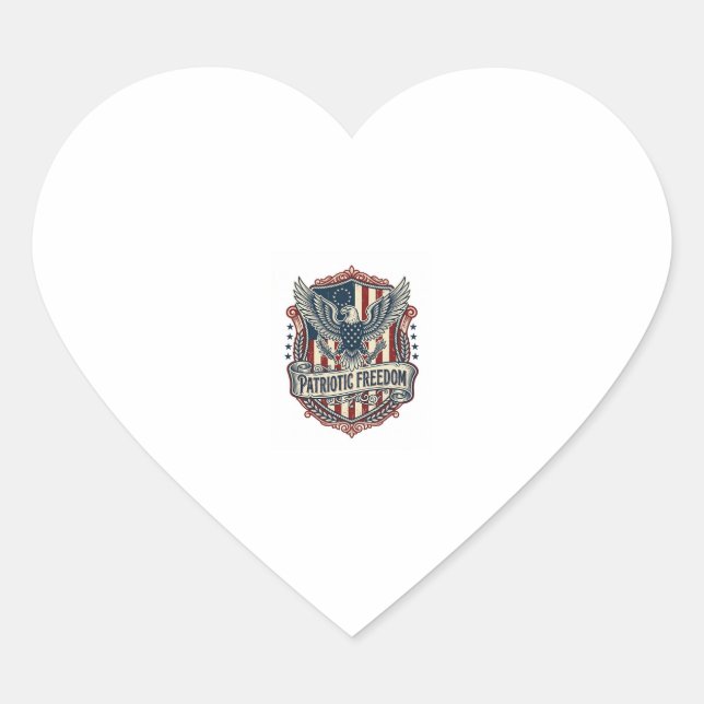 Patriotic State Pride Series Vector Graphic Tee (2 Heart Sticker (Front)
