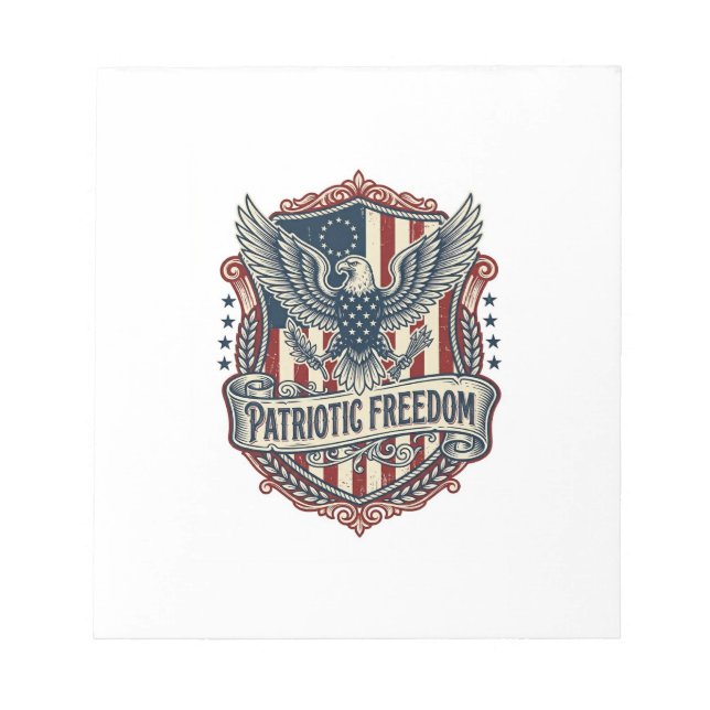 Patriotic State Pride Series Vector Graphic Tee (2 Notepad (Front)