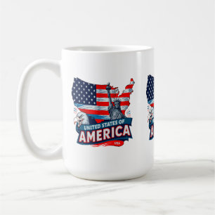 Patriotic Statue of Liberty Flag Designs for USA Coffee Mug