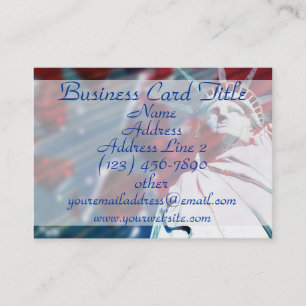 Patriotic Statue of Liberty USA Business Cards