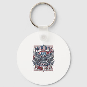 Patriotic Steel Road Guardian Biker Road Freedom P Key Ring