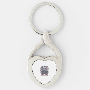 Patriotic Steel Road Guardian Biker Road Freedom P Key Ring