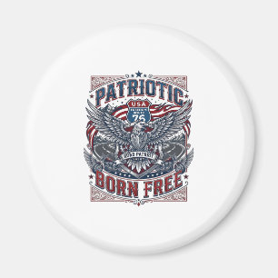Patriotic Steel Road Guardian Biker Road Freedom P Magnet