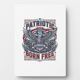 Patriotic Steel Road Guardian Biker Road Freedom P Plaque