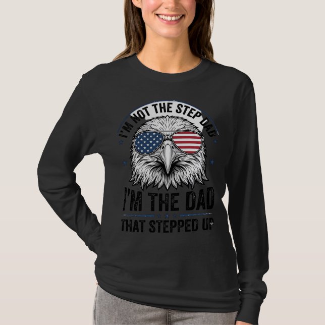 Patriotic Step Dad Eagle Vintage Shirt Design_1 (Front)