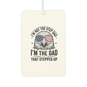Patriotic Step Dad Eagle Vintage Shirt Design_1 Car Air Freshener