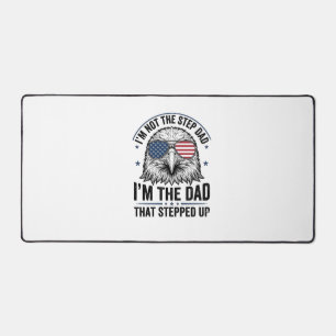 Patriotic Step Dad Eagle Vintage Shirt Design_1 Desk Mat