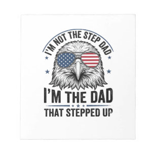 Patriotic Step Dad Eagle Vintage Shirt Design_1 Notepad