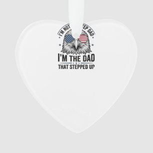 Patriotic Step Dad Eagle Vintage Shirt Design_1 Ornament