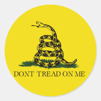 Patriotic stikers classic round sticker