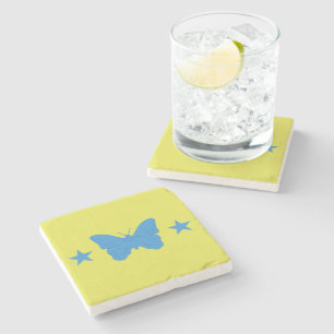 Patriotic stone coaster with Flag of Bady Bassit