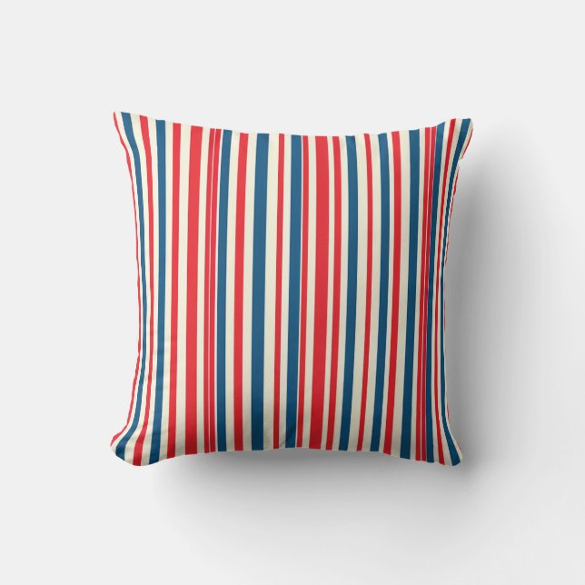 Patriotic Stripes Cushion (Front)