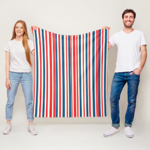 Patriotic Stripes Fleece Blanket