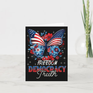 Patriotic Subtle Anti-trump Coquette Patriotic 4th Card
