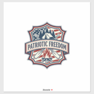 Patriotic Summer Camp Spirit Vector Graphic Tee_1