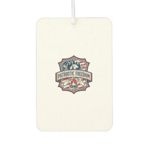 Patriotic Summer Camp Spirit Vector Graphic Tee_1 Car Air Freshener