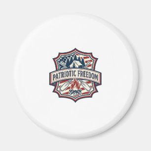 Patriotic Summer Camp Spirit Vector Graphic Tee_1 Magnet