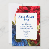 Patriotic summer Fun Invitation Card