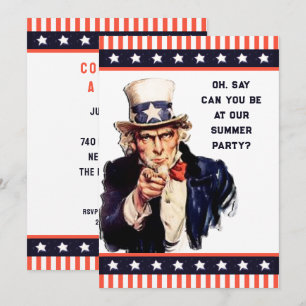 Patriotic Summer Party Invitation
