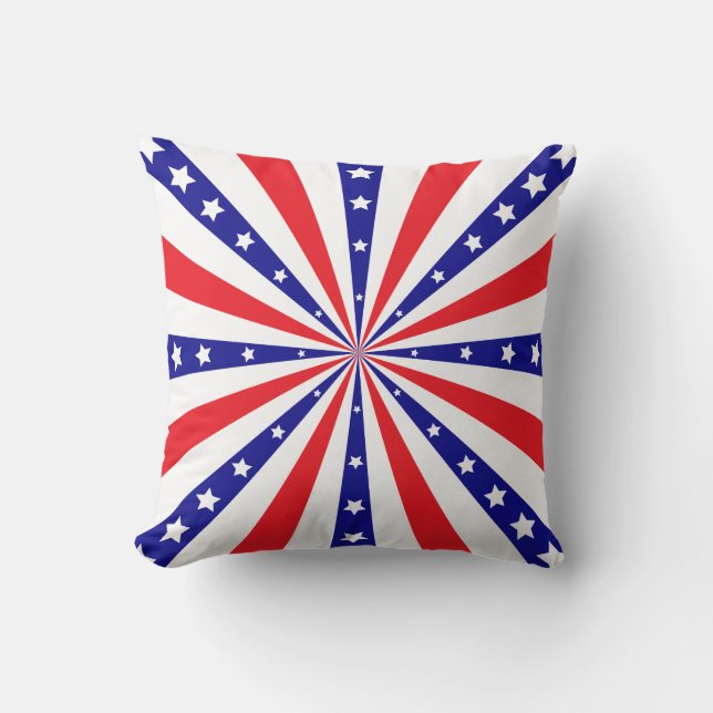 Patriotic Sun Burst Cushion (Front)